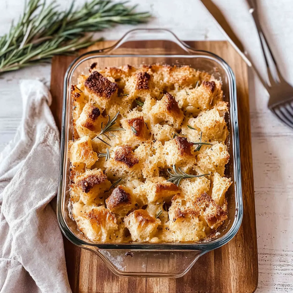 Rosemary & Parmesan Bread Pudding