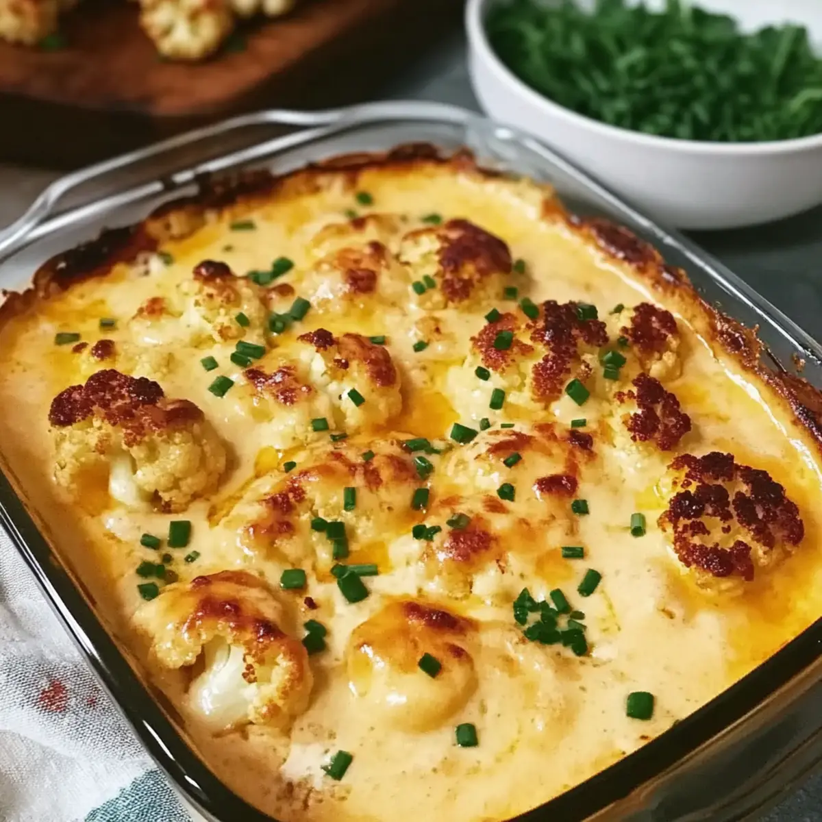 Creamy Cheesy Cauliflower Bake