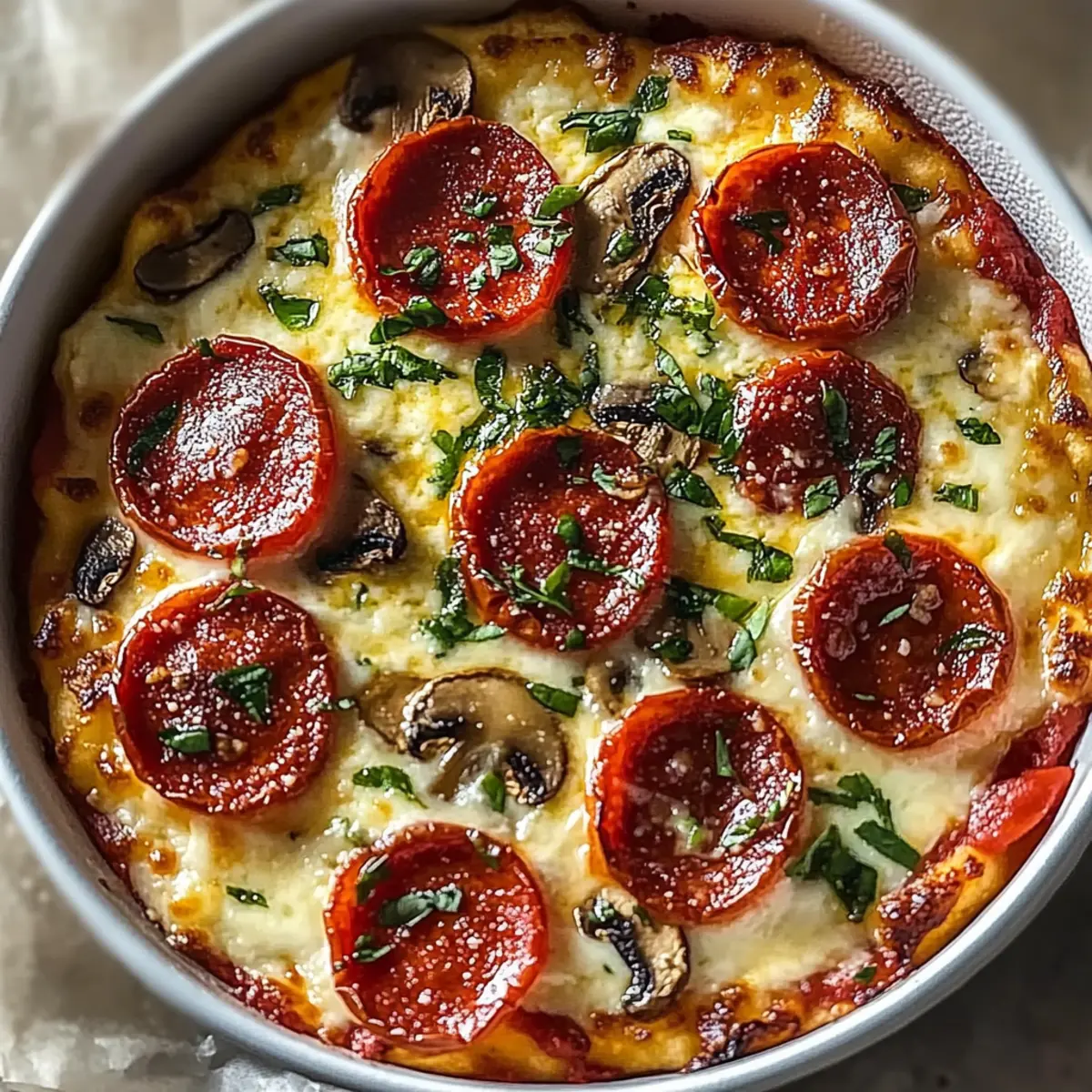 Cottage Cheese Pizza Bowl