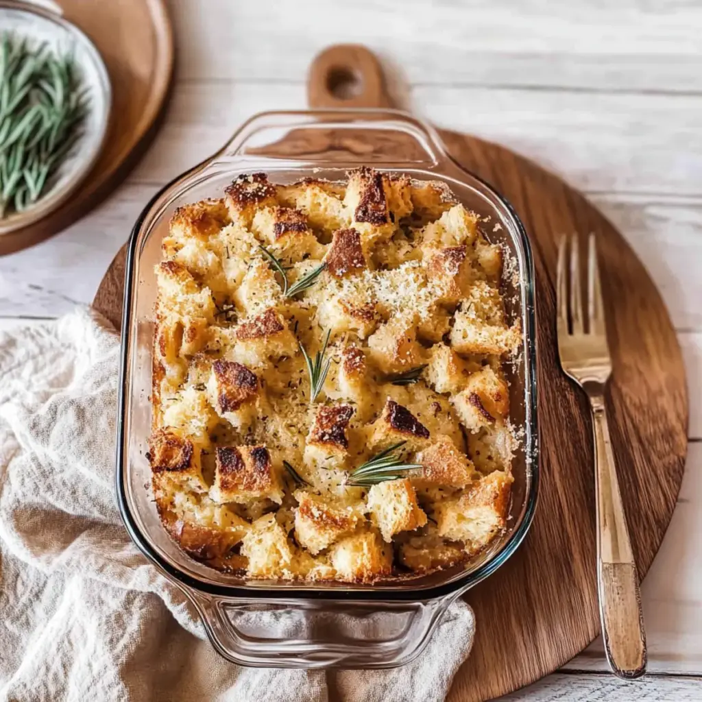 Rosemary & Parmesan Bread Pudding