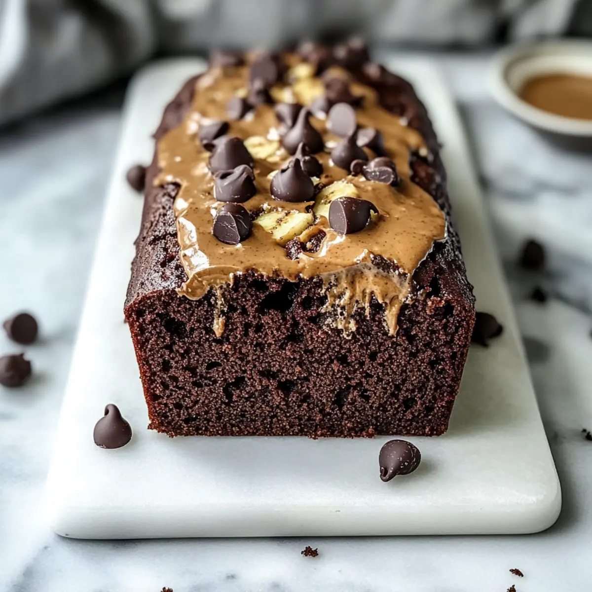 Chocolate Peanut Butter Banana Bread