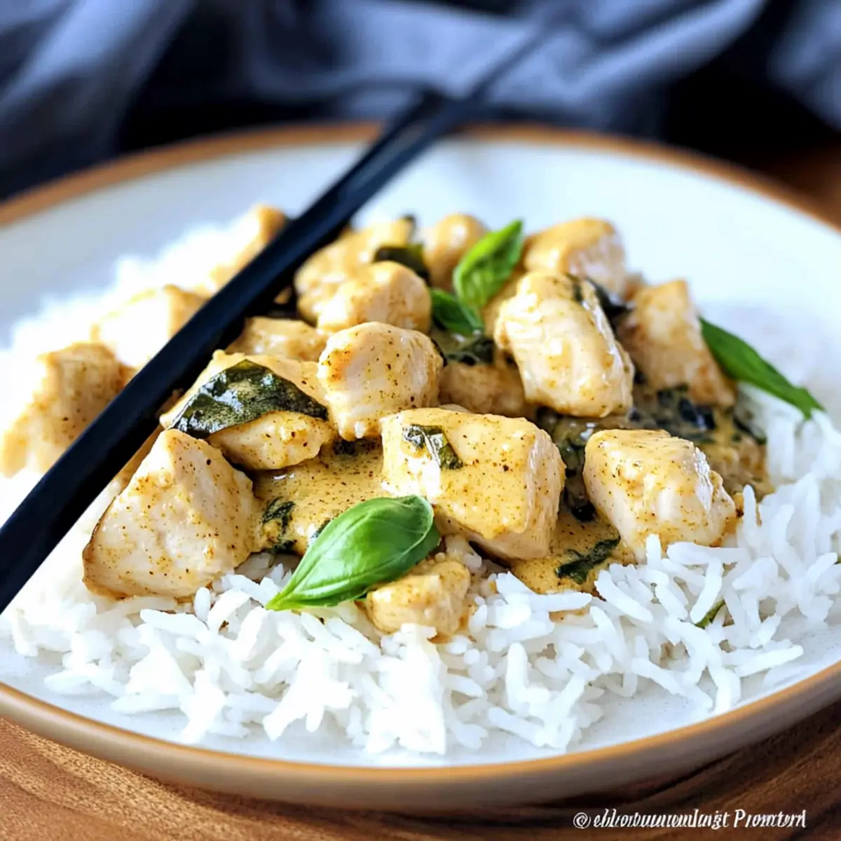 Basil Chicken with Curry Sauce