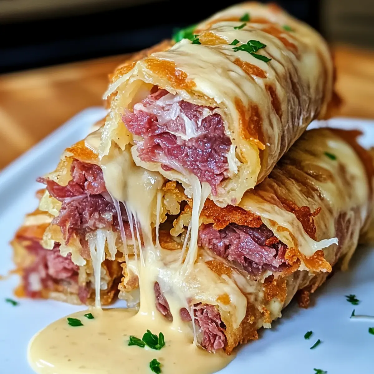 Crispy Reuben Roll-Ups