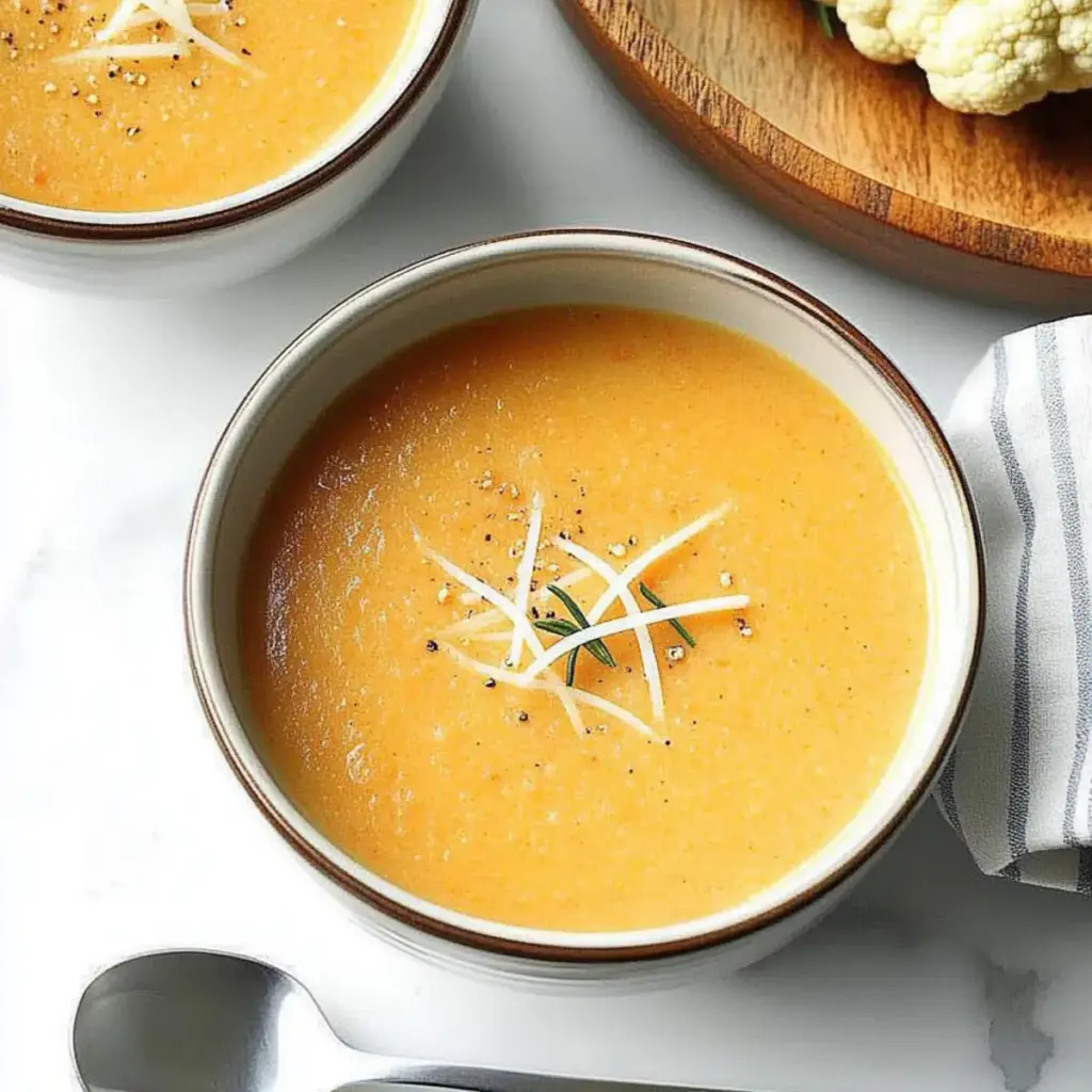 Roasted Cauliflower & Red Pepper Soup