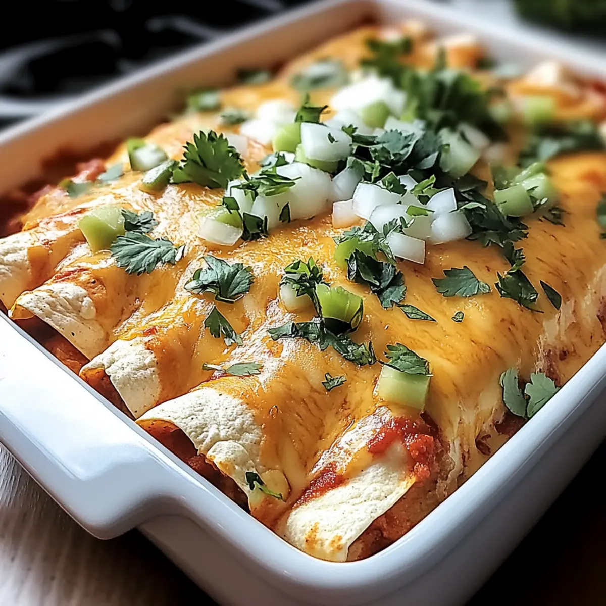 Queso Chicken Enchiladas