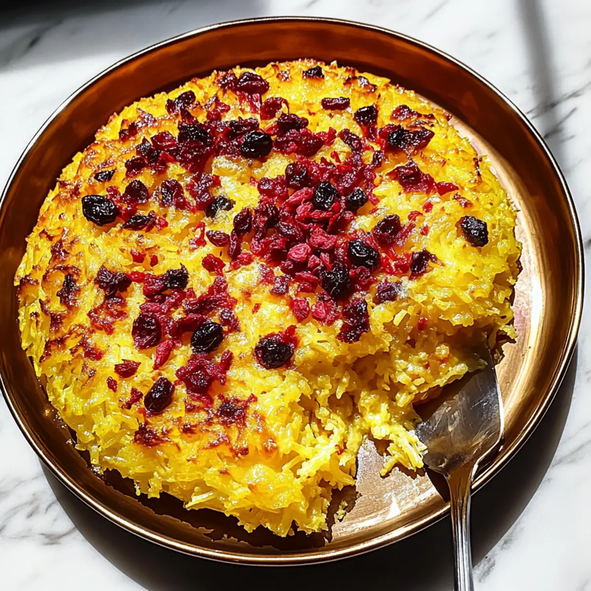 Crunchy Baked Saffron Rice