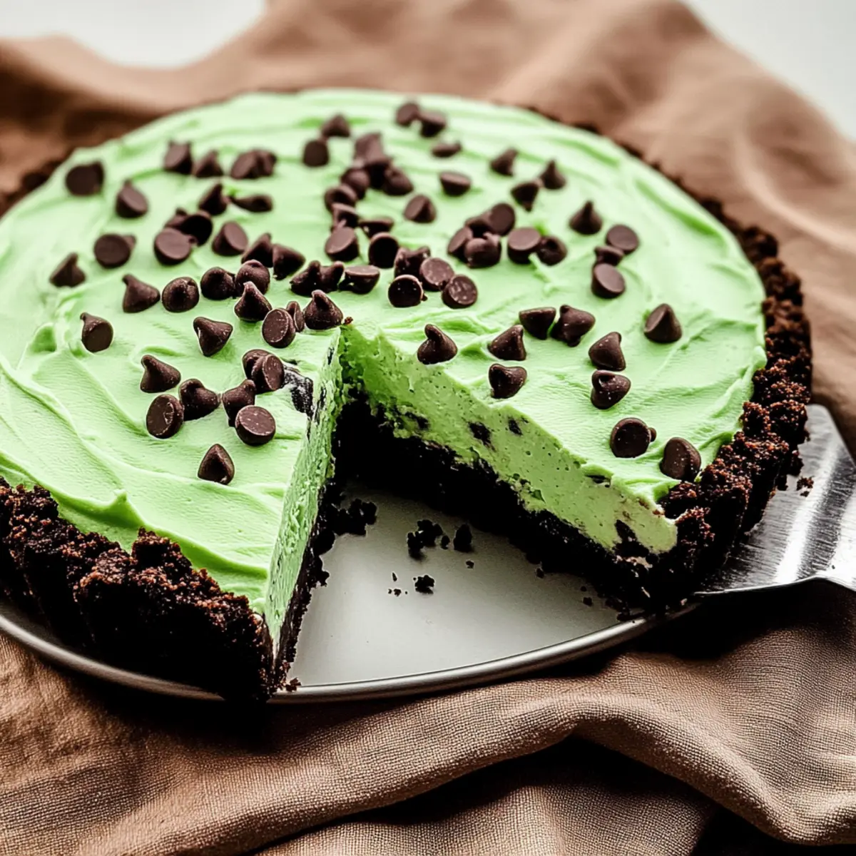 Mint Chocolate Chip Pie