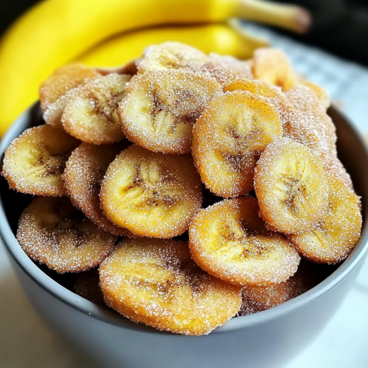 Cinnamon Sugar Air Fryer Banana Chips
