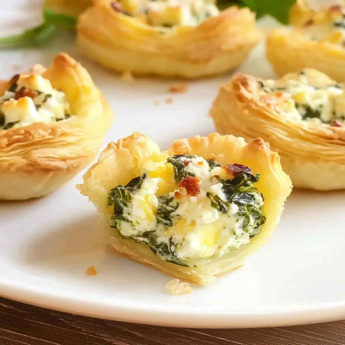 Mini Cheese and Spinach Tartlets