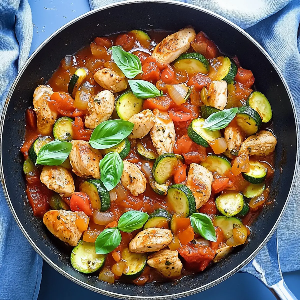 Italian Chicken Zucchini Skillet