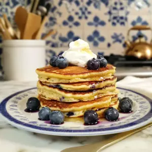 Fluffy Blueberry Pancakes Recipe