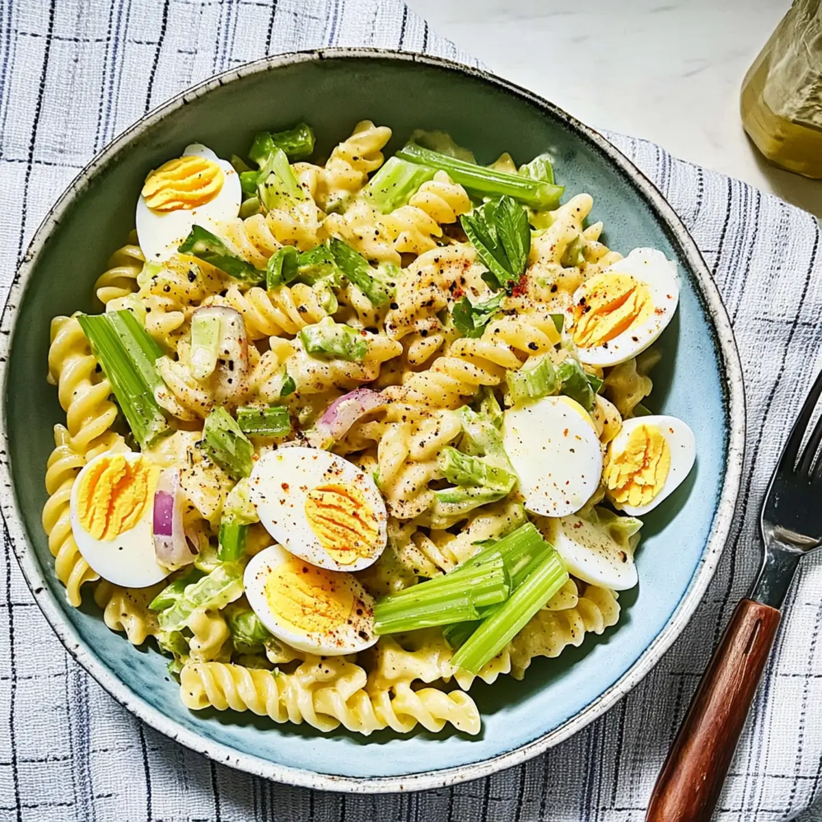 Deviled Eggs Pasta Salad