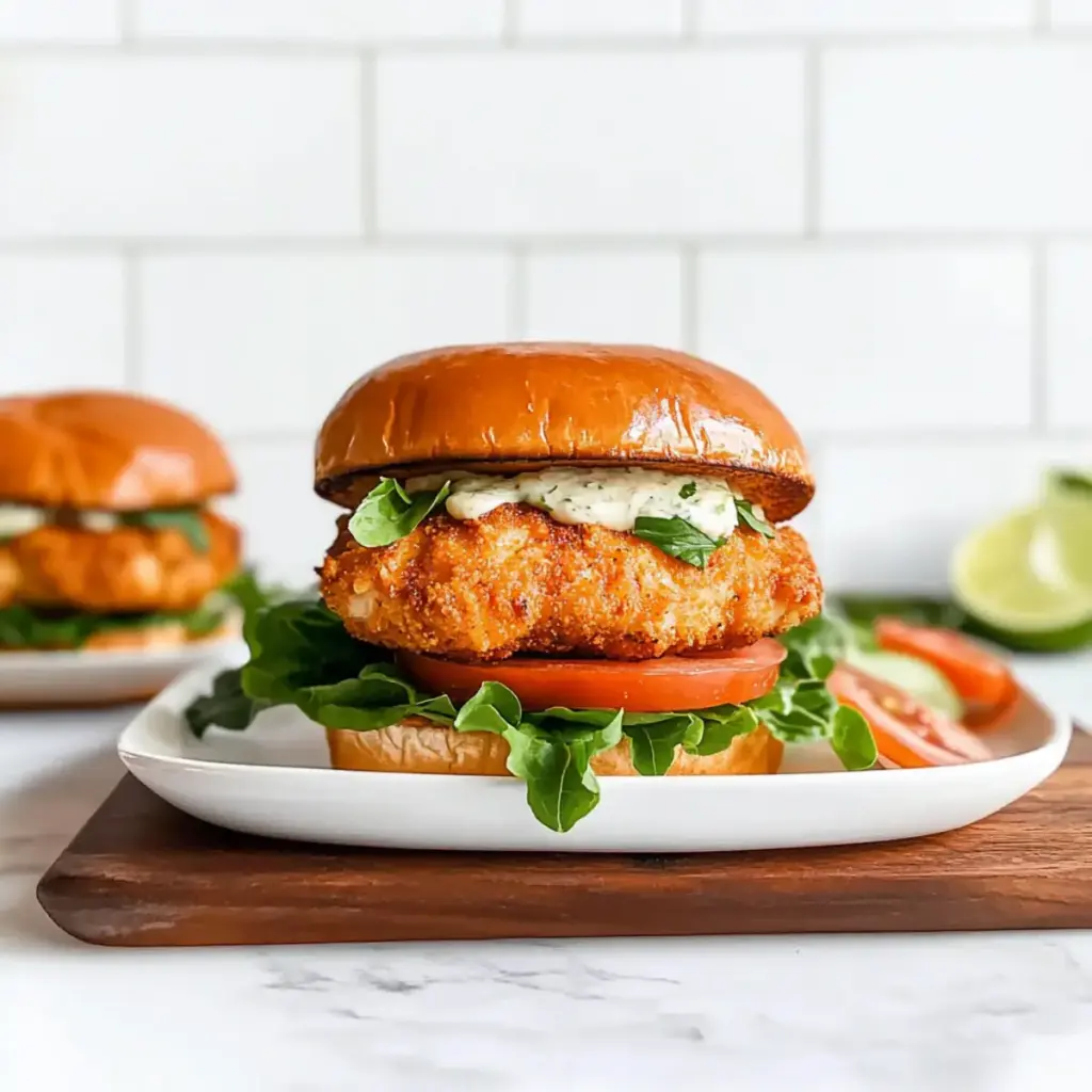 Crispy Air Fryer Chicken Burgers
