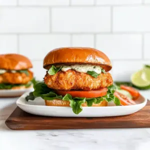 Crispy Air Fryer Chicken Burgers