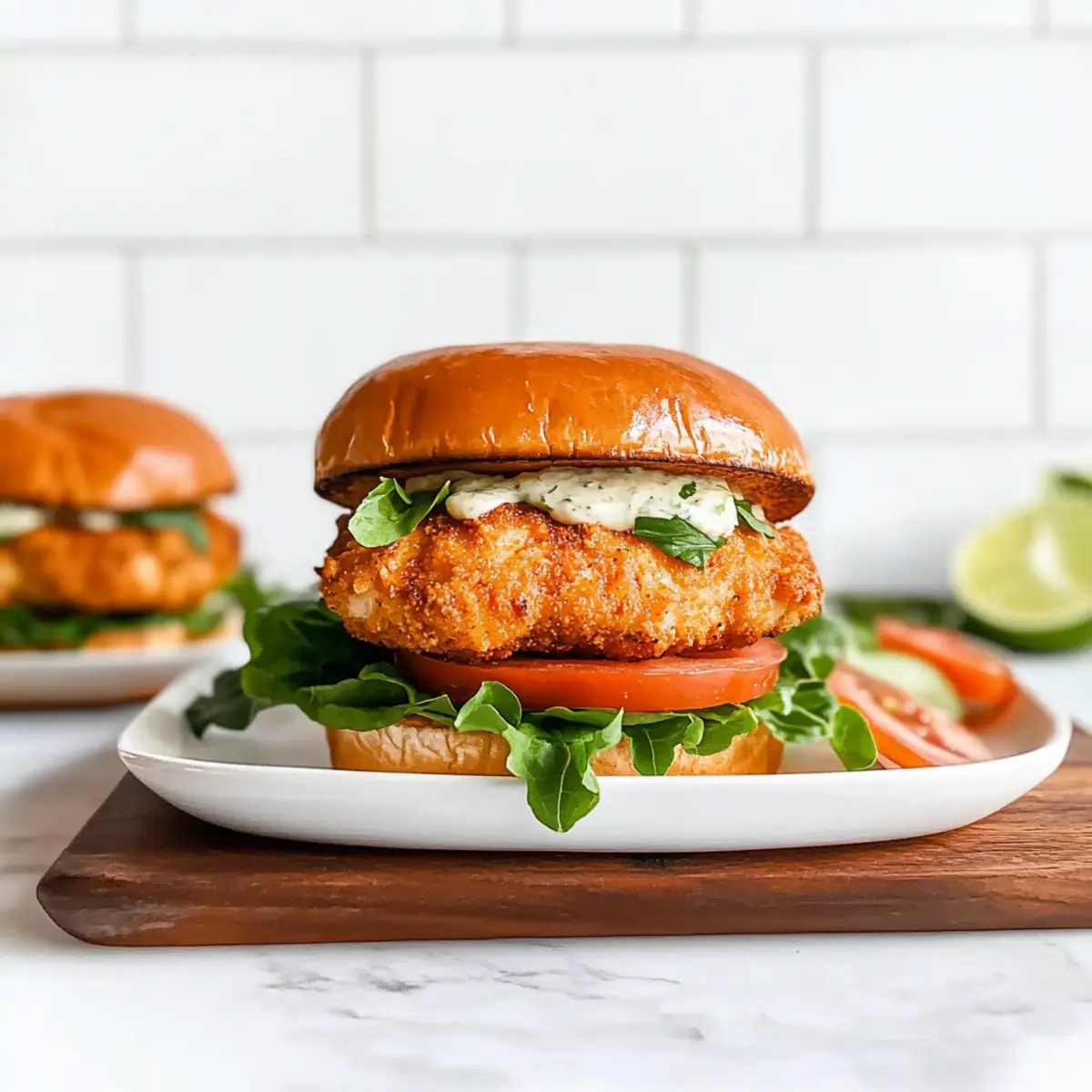 Crispy Air Fryer Chicken Burgers