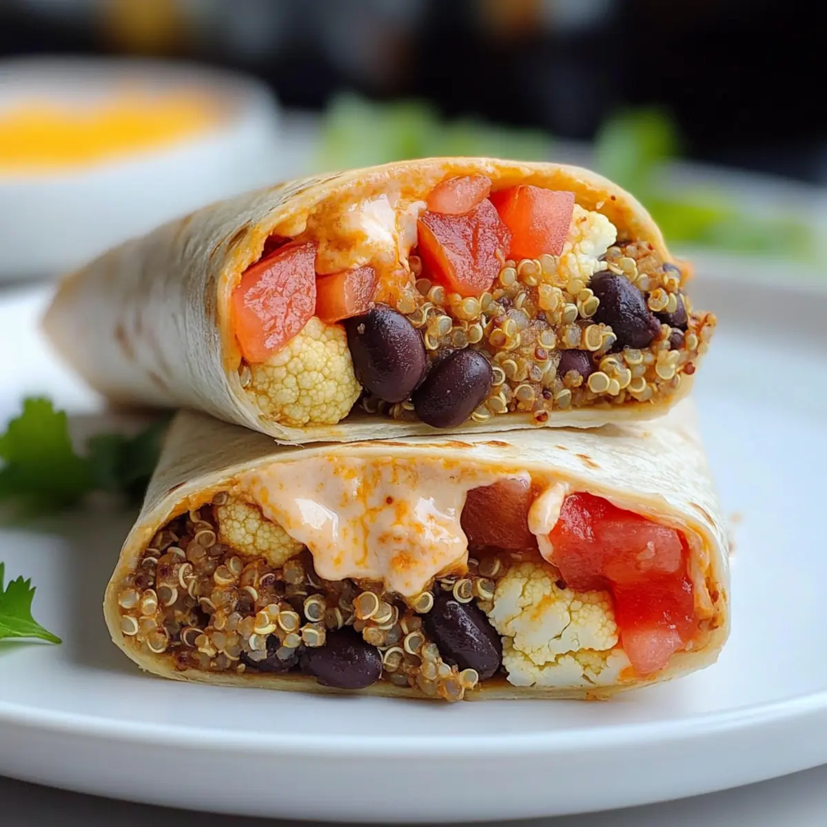 Burritos with Black Beans and Quinoa