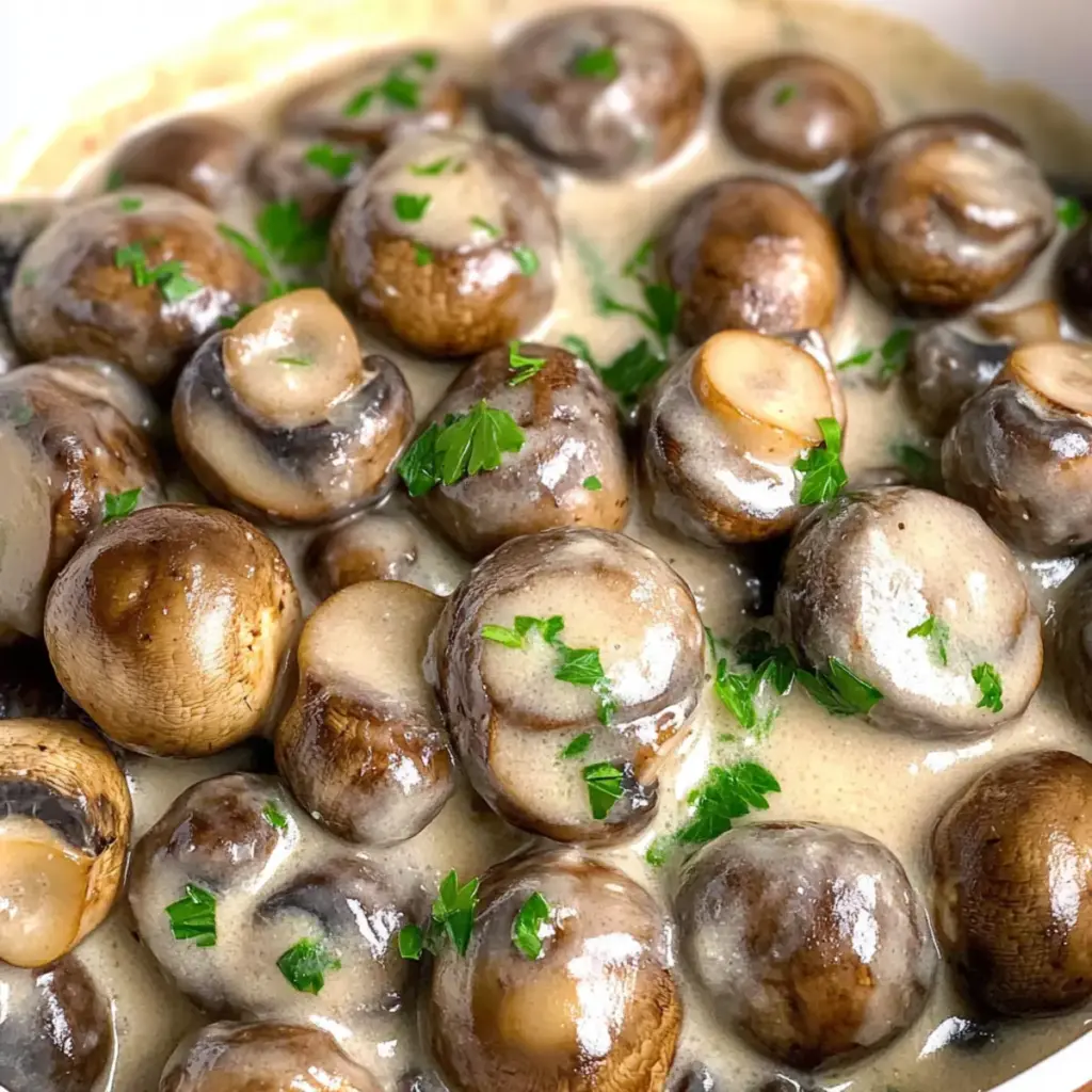 Creamy Garlic Mushrooms