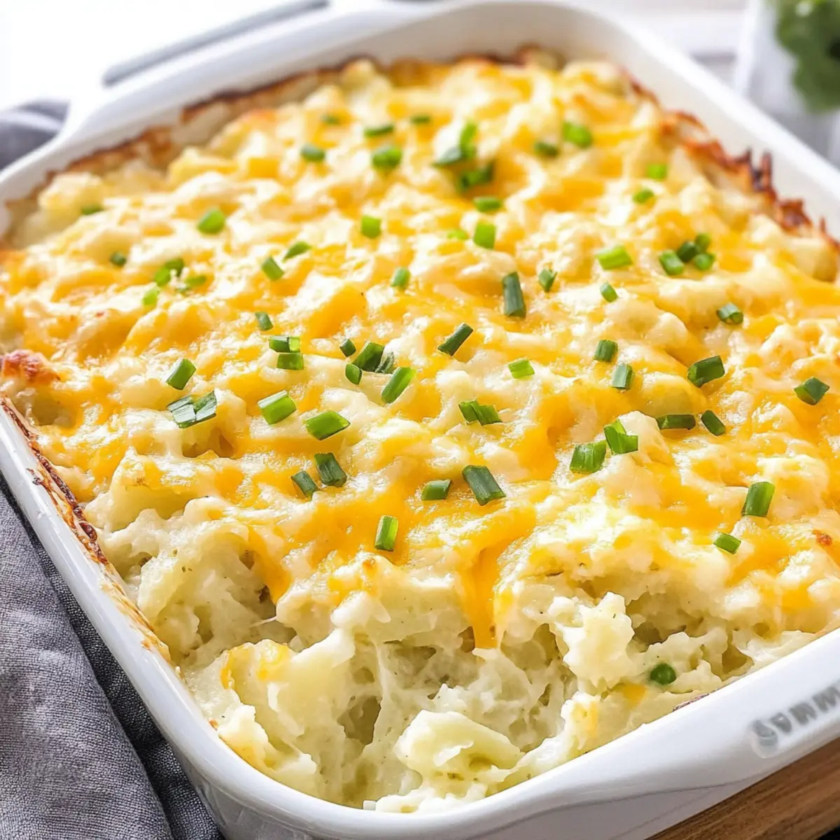 Skinny Cheesy Potato Casserole