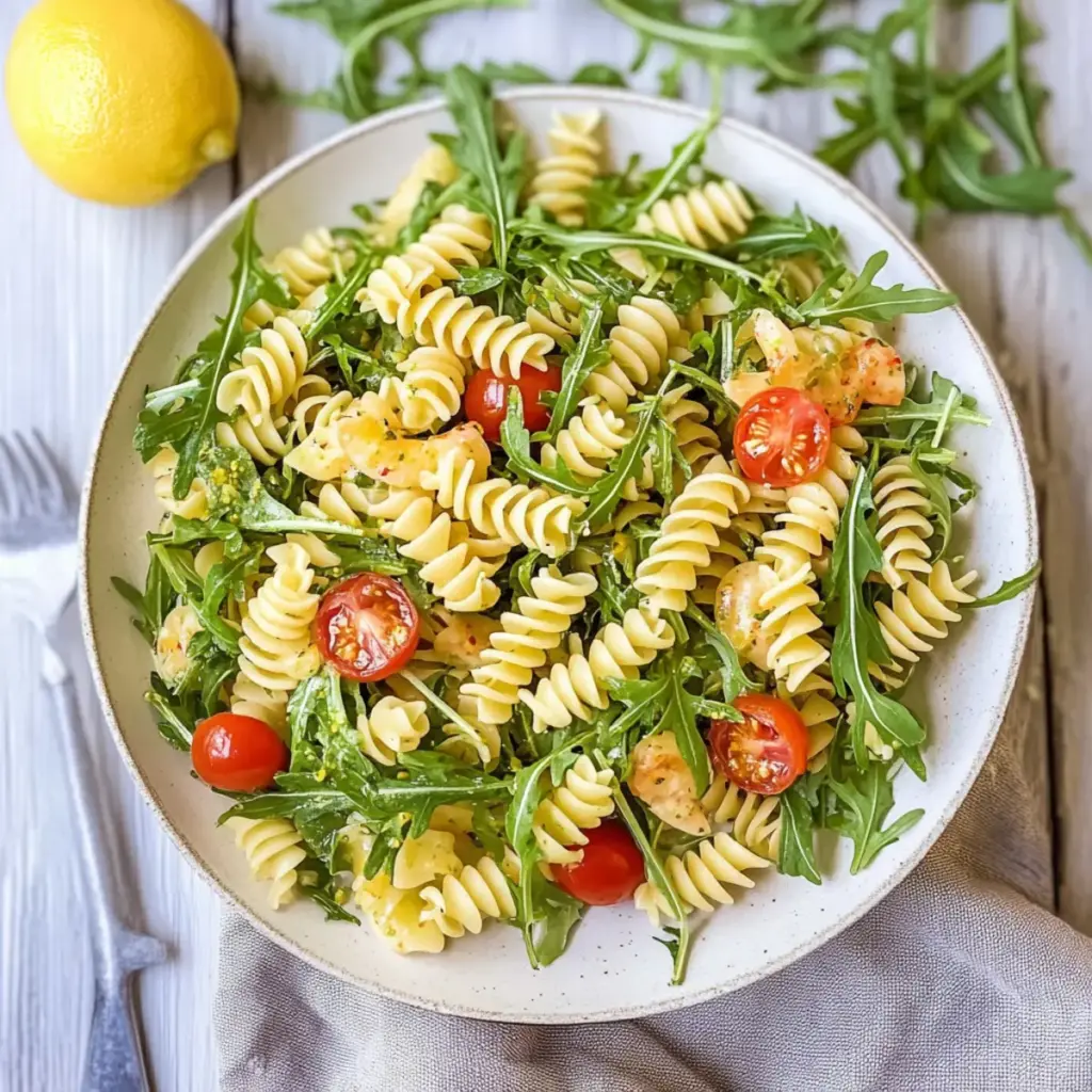Lemon Arugula Pasta Salad