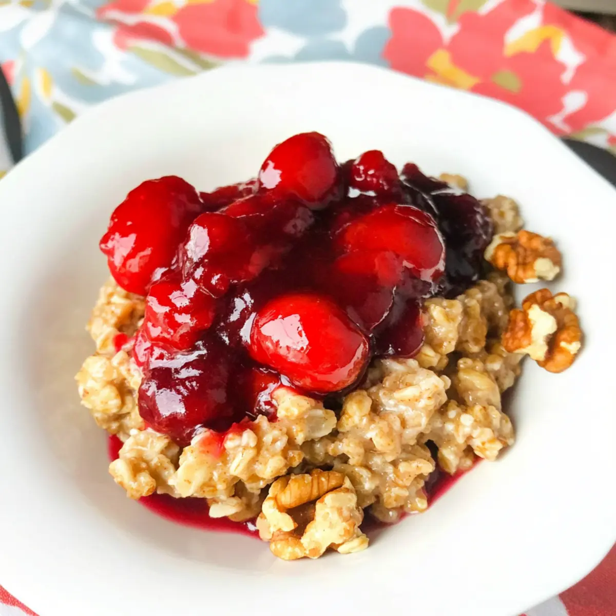 Crockpot Cherry Pie Oatmeal