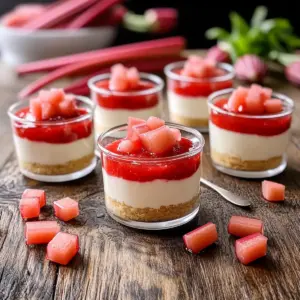 Rhubarb Cheesecake Creams