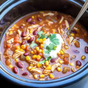 Slow Cooker Chicken Taco Soup