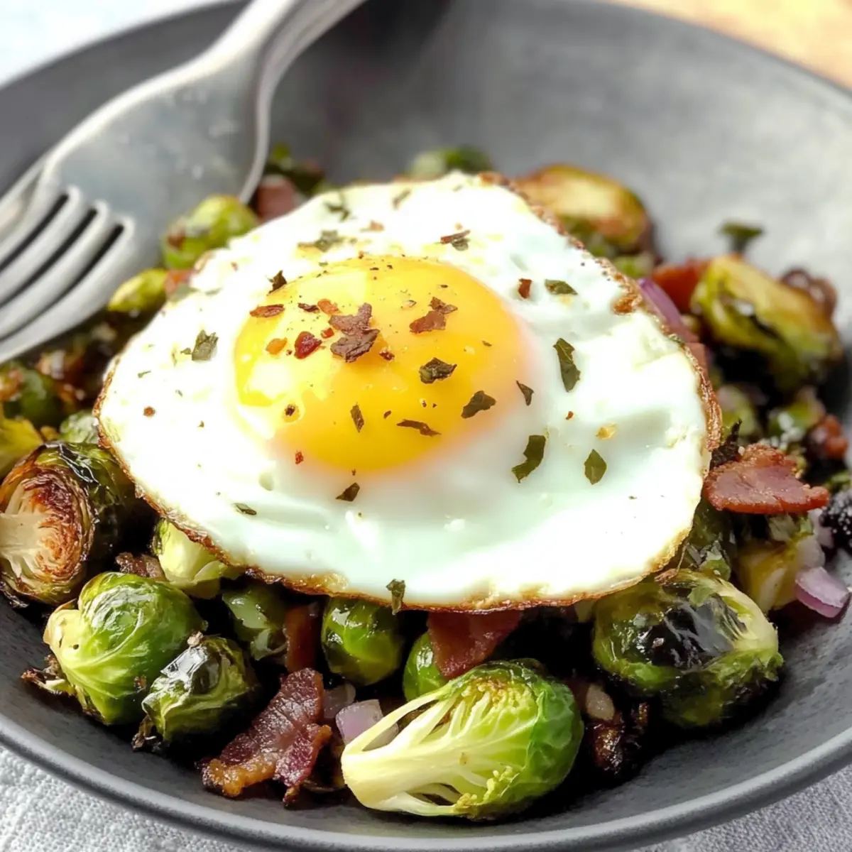Brussel Sprout Hash With Bacon