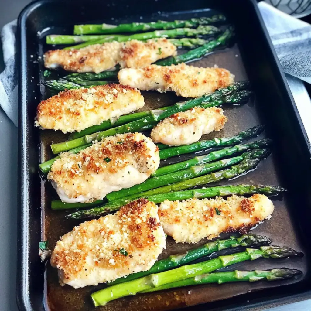 Baked Chicken and Asparagus with Parmesan
