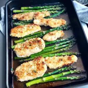 Baked Chicken and Asparagus with Parmesan