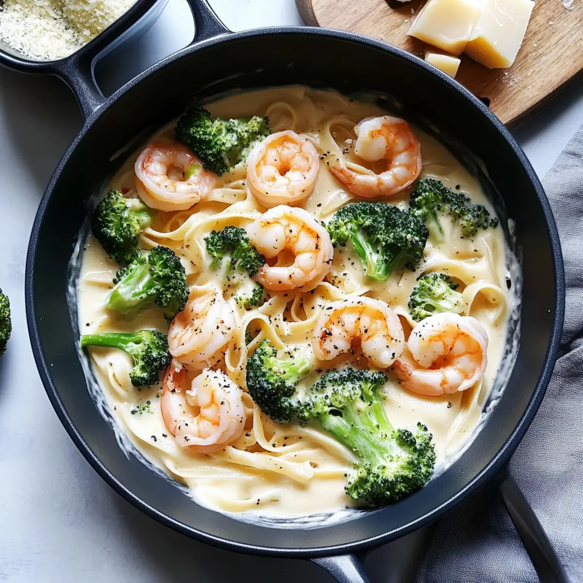 Creamy Shrimp and Broccoli Pasta