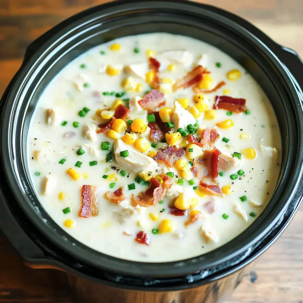 Slow Cooker Chicken and Corn Chowder