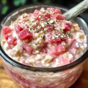 Rhubarb Overnight Oats