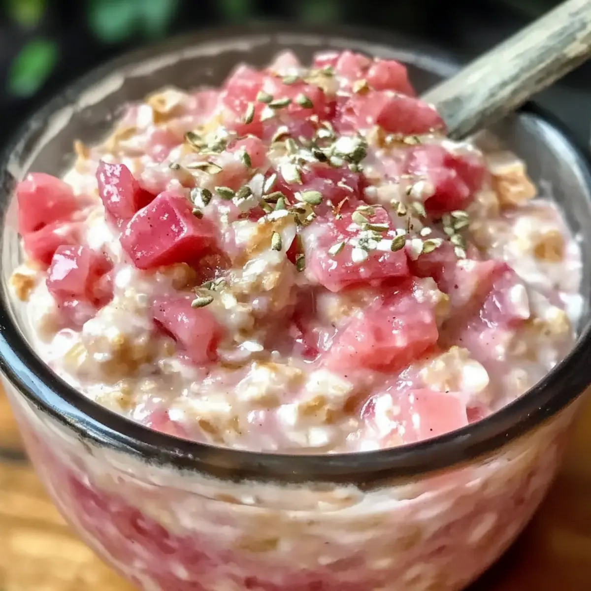 Rhubarb Overnight Oats