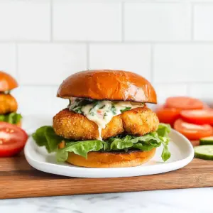 Crispy Air Fryer Chicken Burgers