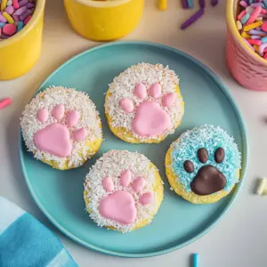 No Bake Bunny Print Cookies