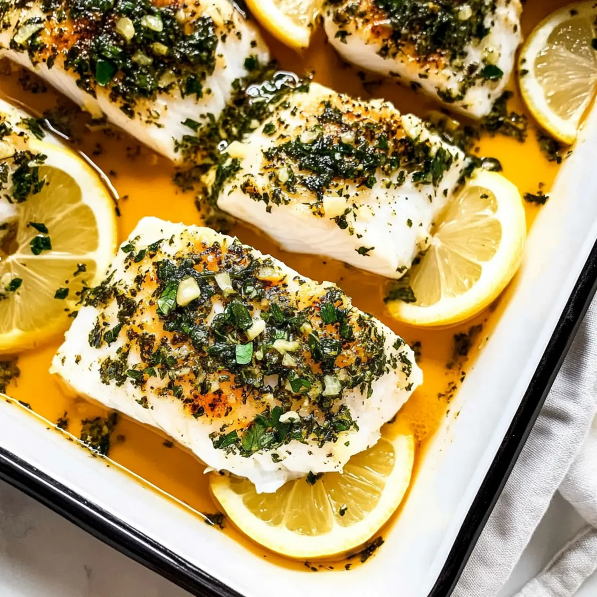 Garlic Herb Baked Cod