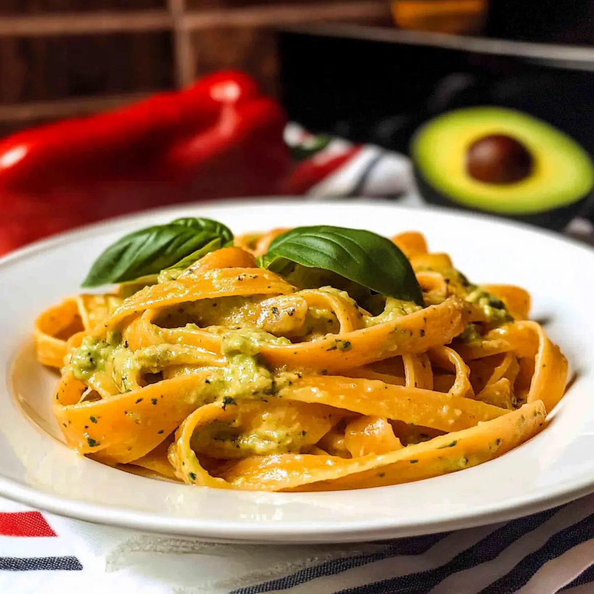 Avocado Bell Pepper Pasta