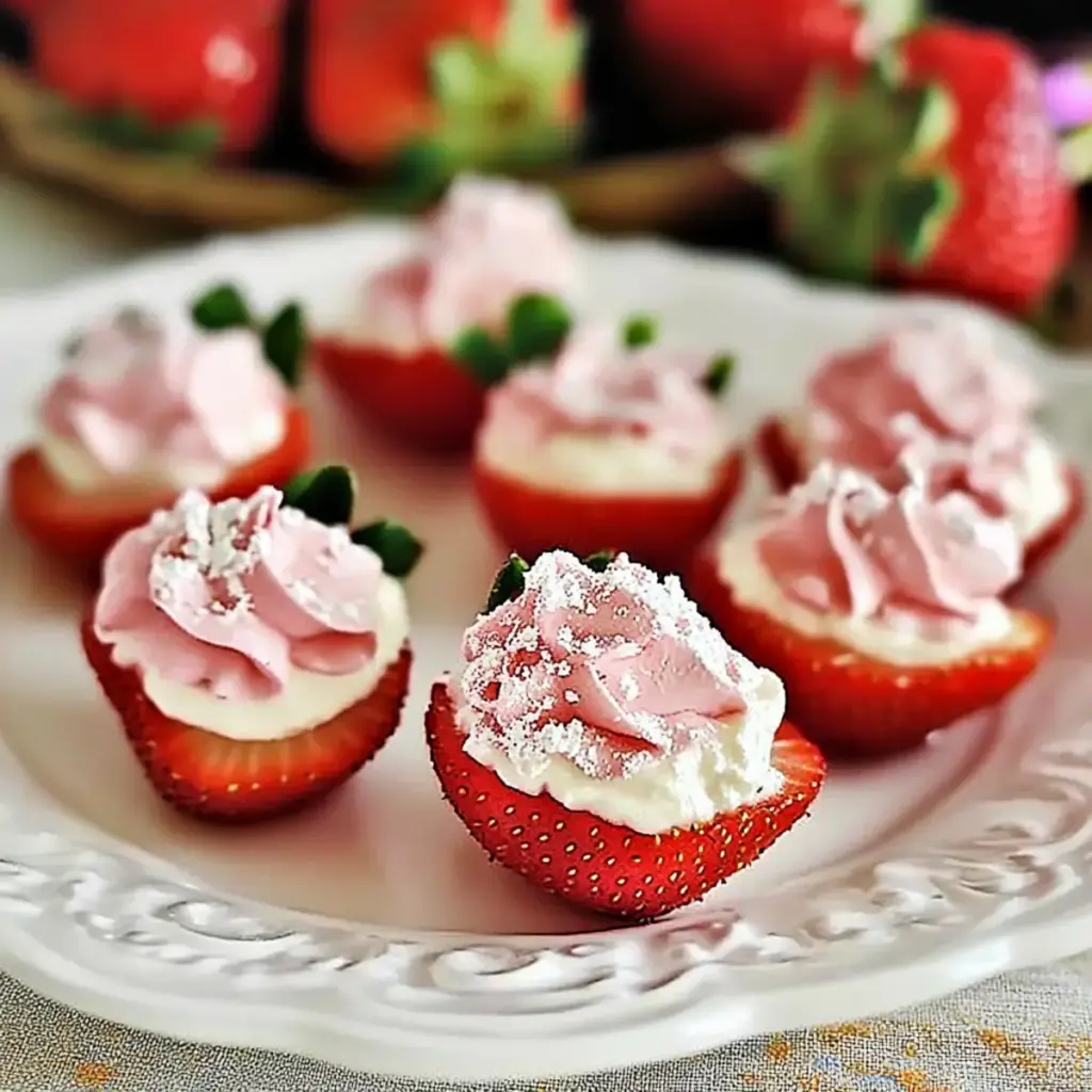 Strawberry Cheesecake Strawberry Bites