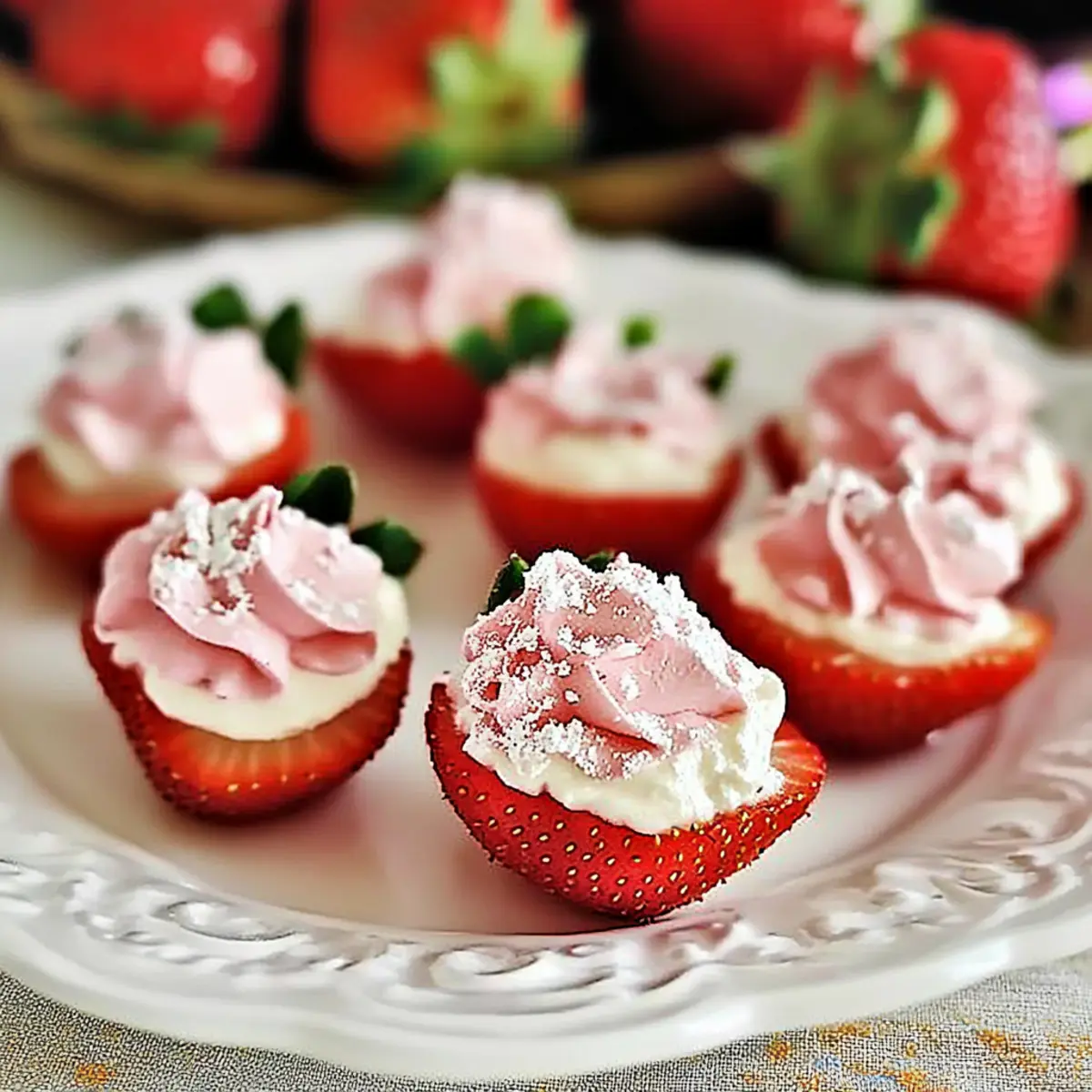 Strawberry Cheesecake Strawberry Bites