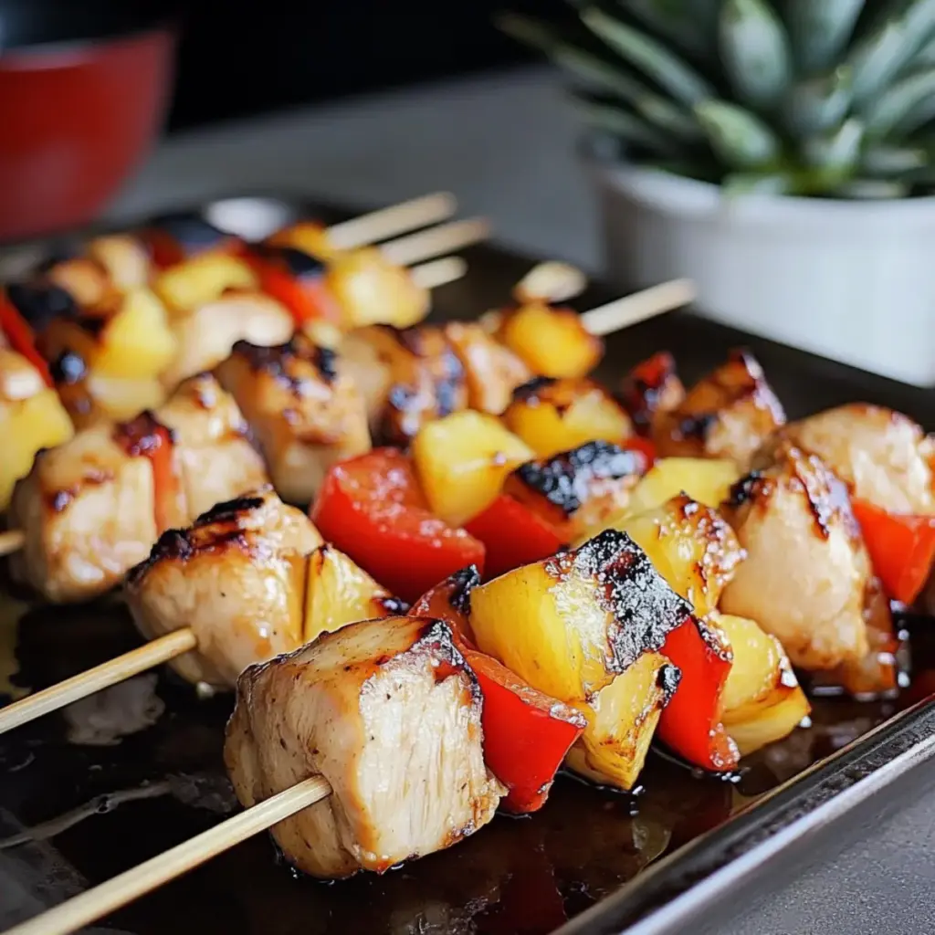 Chinese Chicken and Pineapple Kabobs
