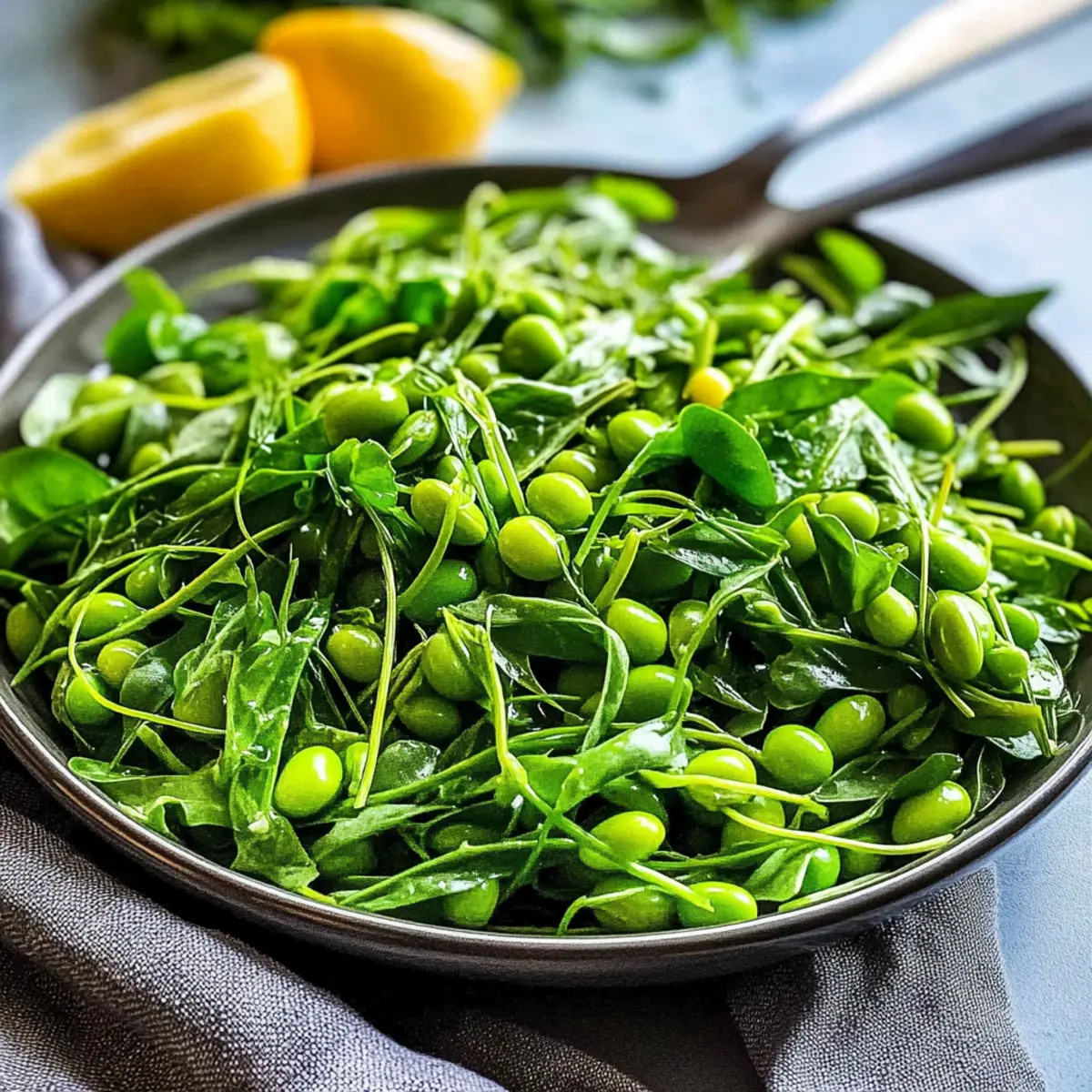 Vibrant Pea Shoot Salad Recipe With Zesty Lemon Twist Foodiee Fairy