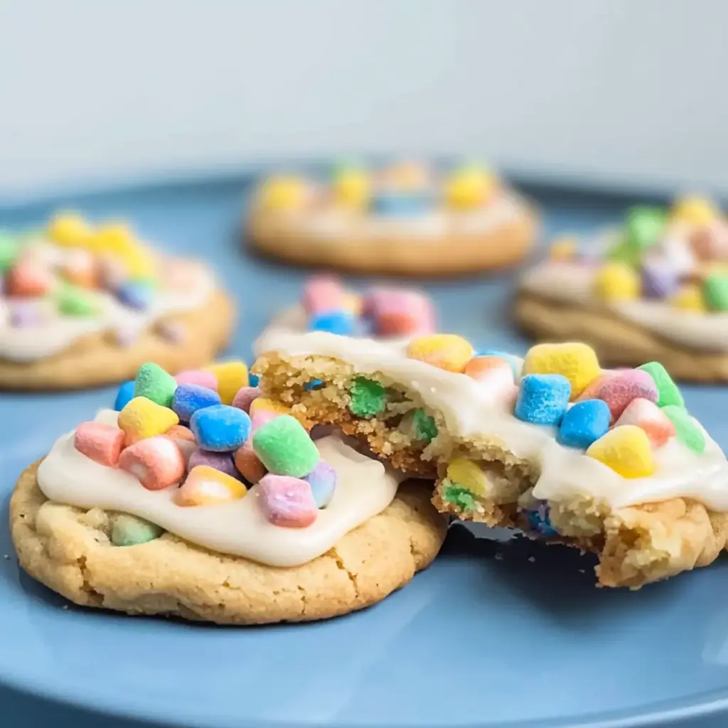 Frosted Lucky Charms Cookies