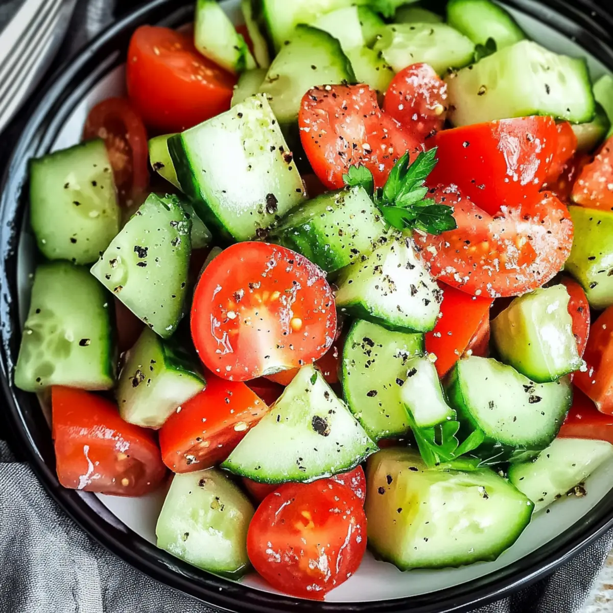 Cucumber and Tomatoes Salad