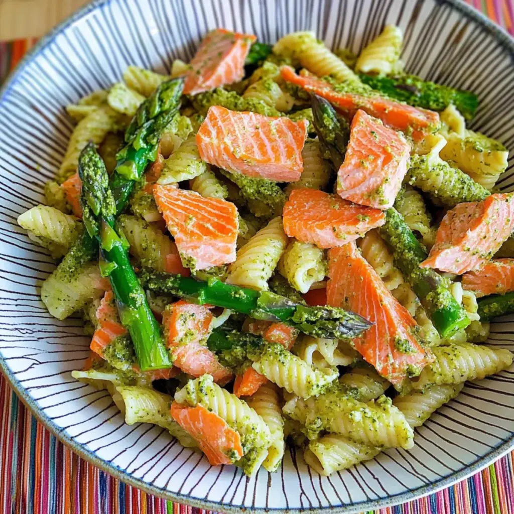 Smoked Salmon Pasta Salad with Asparagus