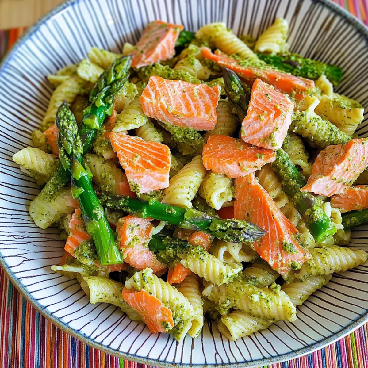 Smoked Salmon Pasta Salad with Asparagus
