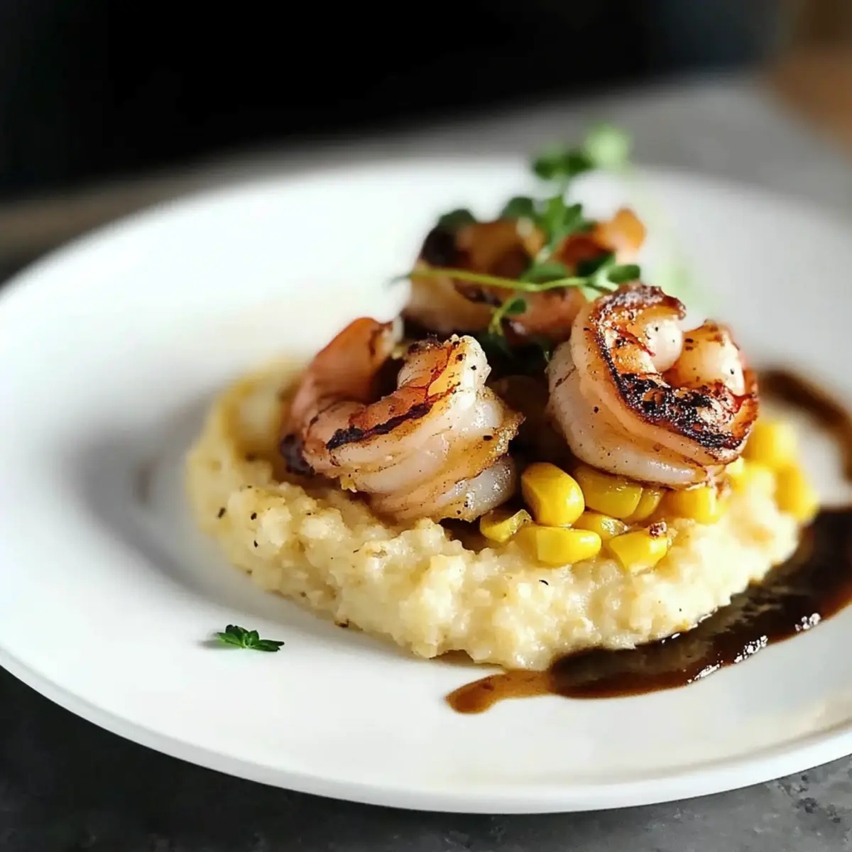 Shrimp and Cauliflower Grits