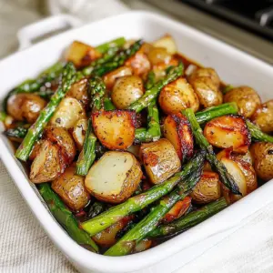 Roasted Potatoes with Asparagus