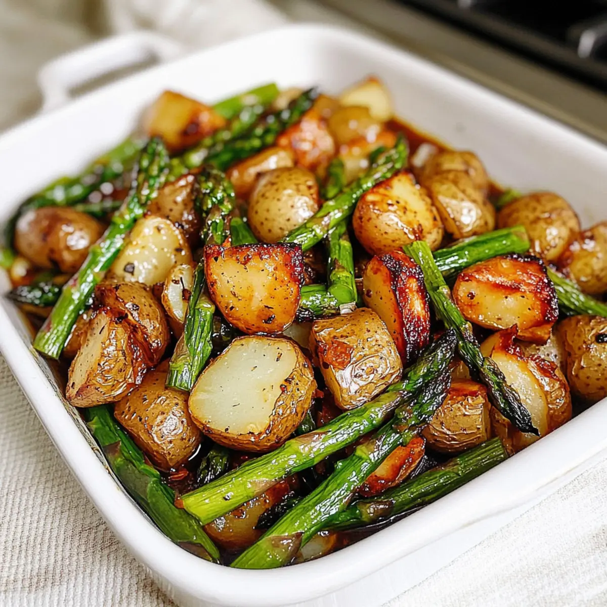 Roasted Potatoes with Asparagus