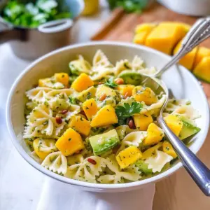 Mango Avocado Pasta Salad