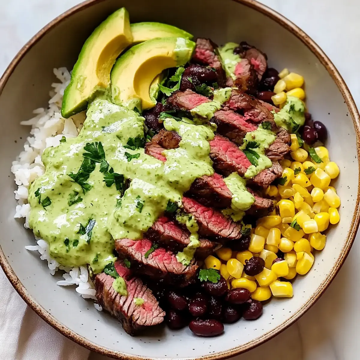 Cilantro Lime Steak and Rice Bowls